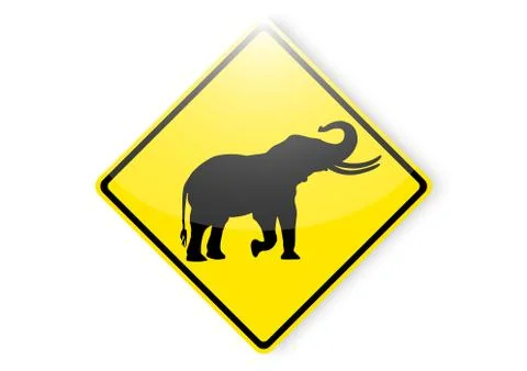 Elephant wild area Stock Illustration