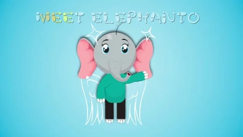 Elephanto Explainer Character (Fully Rigged) Stock After Effects
