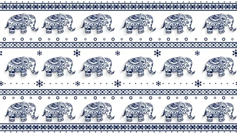 ElephantPattern Stock Footage 111713657