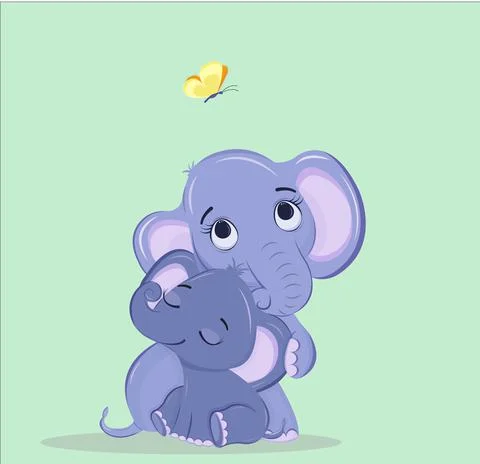 Elephants Stock Illustration