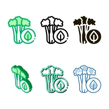 Elery plant icon vector edition outline Stock Illustration