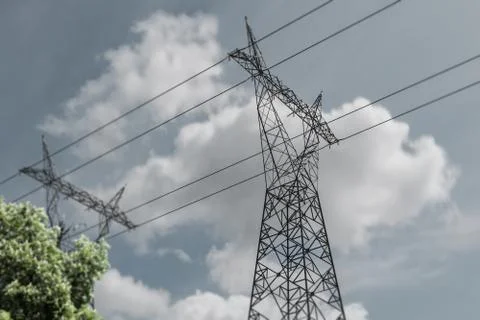 Eletric pylons Stock Illustration