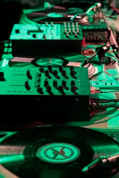 Elettronic Mixer setup Stock-Fotos