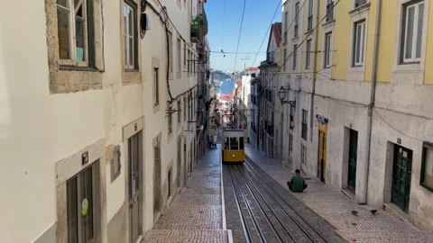 Elevador da Bica (Ascensor da Bica) Stock Footage 197475400