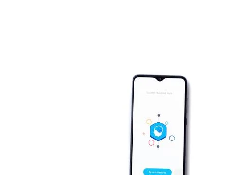Elevate - Brain training games app launch screen with logo on the display of  Stock Photos