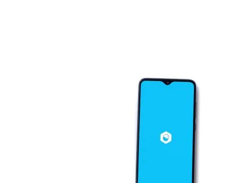 Elevate - Brain training games app launch screen with logo on the display of  Stock Photos