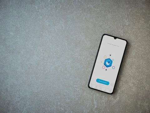 Elevate - Brain training games app launch screen with logo on the display of  Stock Photos