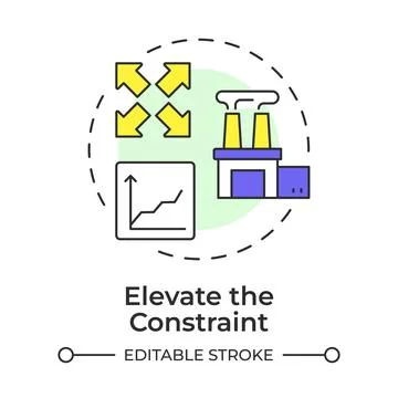 Elevate the constraint multi color concept icon Stock Illustration