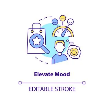 Elevate mood concept icon Stock Illustration