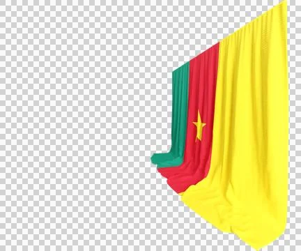 Elevate pride unity with 3D Cameroonian flags Embrace culture history in even Stock Illustration