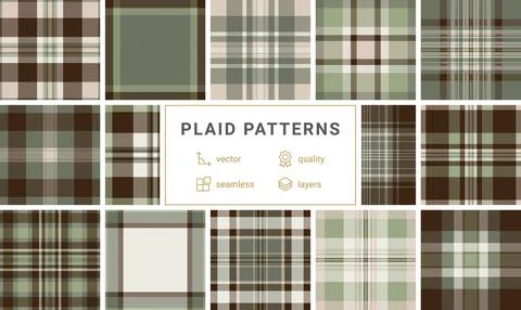 Elevate your creative projects with this timeless seamless plaid pattern. Ear Stock Illustration