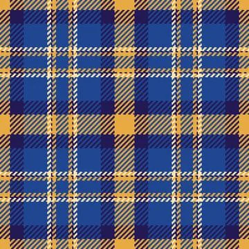 Elevate your designs with this classic blue and gold tartan plaid pattern. .. Stockillustratie