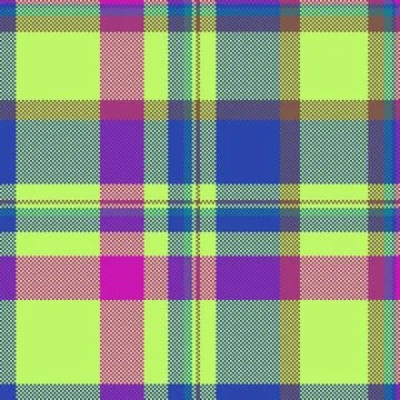 Elevate your designs with this vibrant neon plaid pattern. Combining lime g.. Stockillustratie