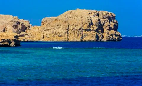 Elevated above sea level, beautiful coral reefs the form mountains and rocks Stock Photos