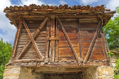 Elevated Barn Grains Storage Stock Photos