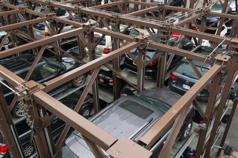 Elevated car parking Stock Photos