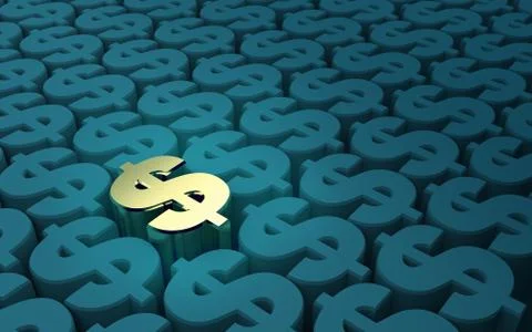 Elevated Dollar Symbols pattern 스톡 일러스트