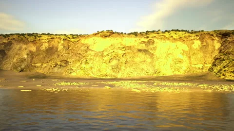 Elevated drone perspective showcasing vast and dramatic seascape Stock Footage 334241082