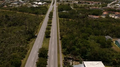 Elevated Drone View of Coral Road, Freeport Grand Bahama Bahamas Видео 88991867