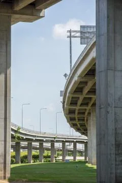 Elevated expressway below Stock Photos