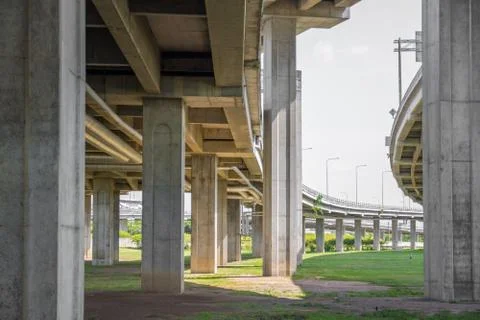 Elevated expressway below Foto stock
