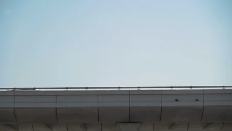 Elevated freeway motorway with buses and cars Stock Footage 119818962