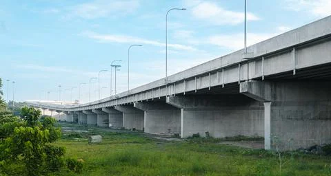 Elevated Highway Construction connecting between Colombo and Anuradhapura dis Stock Photos
