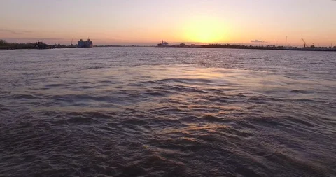 Elevated over river 動画素材 97077405