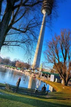 Elevated Park Viewing Platform 스톡 사진
