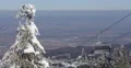 Elevated Passengers Ropeway Chairlift Ski Lift Operate Passing Winter Mountains 4k or 4k+ Resolution