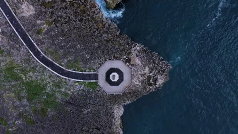 Elevated Perspective Highlighting Peaceful Coastal Park And Surroundings Stock Footage 326533749