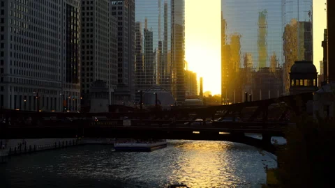 Elevated rail track bridge with subway train moving. Car bridge with driving Stock Footage 319729207