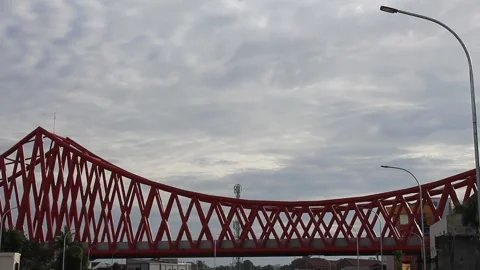 The elevated railway building Stock Footage 296567297
