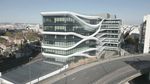 Elevated road and modern building, La Défense business district in Paris, Stock Footage 219623904