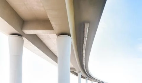 Elevated road from below Stock Photos