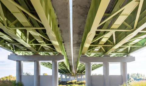 Elevated road from below Stock Photos