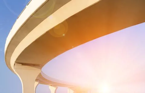 Elevated road from below Stock Photos