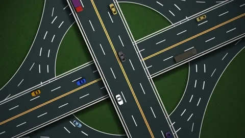 Elevated Road Junction And Interchange Overpass Stock Footage 102757398