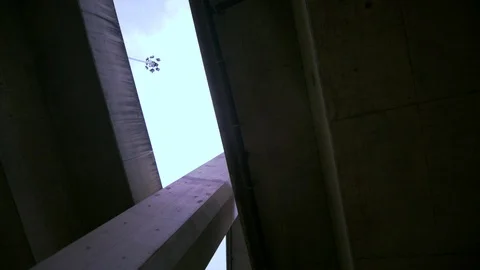 Elevated roads architechture 90 degrees high angle view Stock Footage 91266919