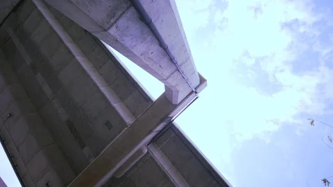 Elevated roads architechture 90 degrees high angle view Stock Footage 91269011