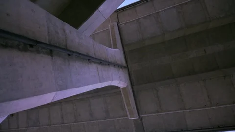 Elevated roads architechture 90 degrees high angle view Stock Footage 91270409