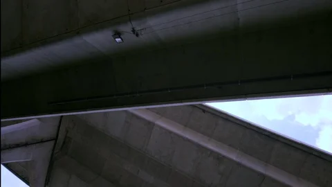 Elevated roads architechture 90 degrees high angle view Stock Footage 91272121