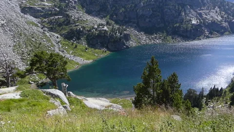 Elevated Serenity High Altitude Mountain Lake 库存影片 331196786