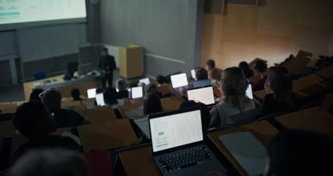 Elevated Shot University Lecture Stock Footage 326425059