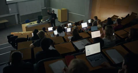 Elevated Shot University Lecture Stock Footage 326425226