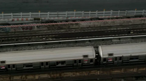 Elevated Subway Train in Harlem New York City NYC USA 4K Stock Footage 37841610