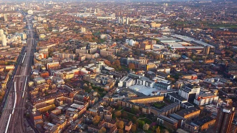 Elevated timelapse of a city at sunset Video stock 74333470