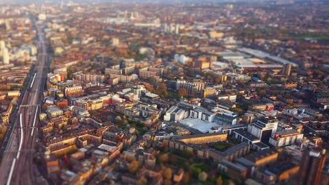 Elevated timelapse of a city at sunset Video stock 74334482