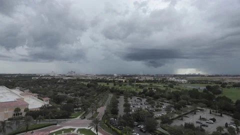 Elevated Timelapse view of Orlando Florida during a storm Stock Footage 169967920