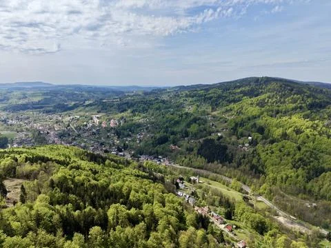 Elevated Trail With Panoramic Views. Vast Natural Landscape With Inspiring .. Stock Photos